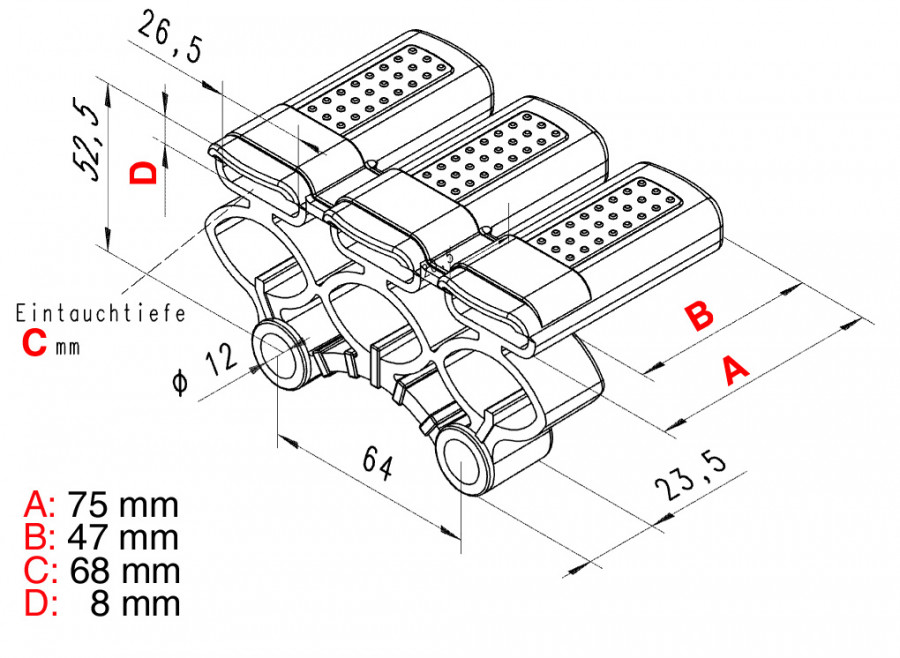 mk-4 Stück Trio-Kappe8 holmabdeckend KF